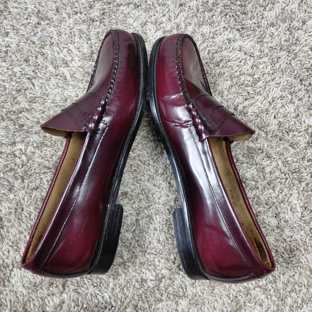 G.H. Bass & Co. Weejuns Burgundy Leather Penny Loafers Men's 11.5 EE Shoes
